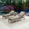 3 Piece Luxury Patio Chaise Lounge Set with Adjustable Wicker Reclining Chairs, Removable Cushions and Side Table